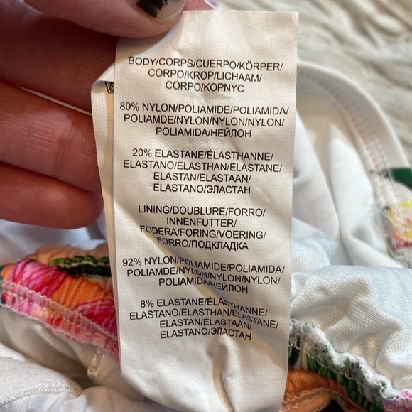 NWT LA BLANCA Tropicalia Ruched One Shoulder One Piece Swimsuit sz 12 - Picture 12 of 13